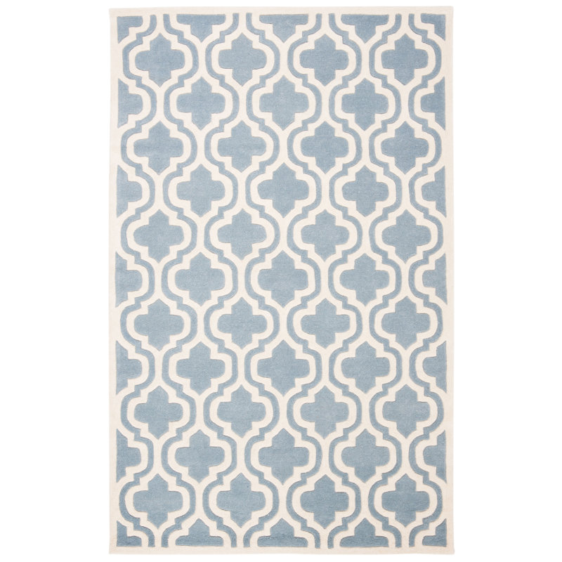 Carolene Hand Tufted Wool Geometric Rug, Rectangle 5' x 8'