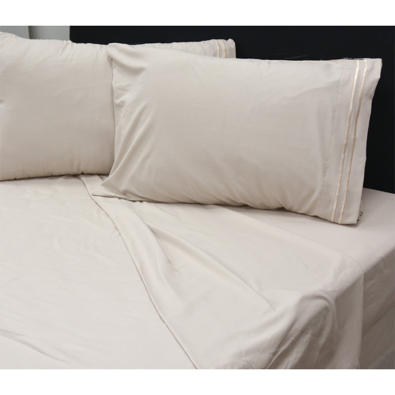 Ensemble de draps en microfibre Bamboo Softness, Double, Taupe