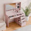 Coiffeuse Johnfrancis avec miroir et tiroirs, l 53,5 po-2088599216
