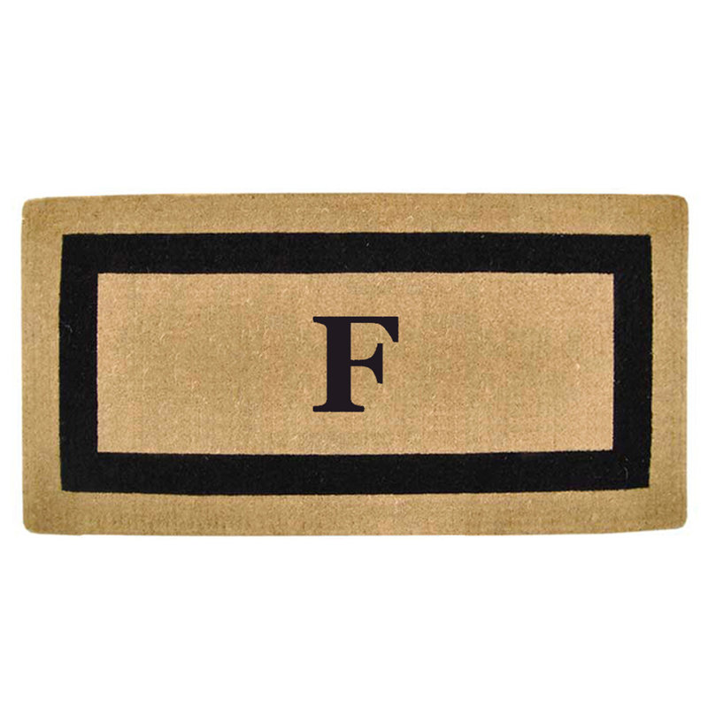 Tapis de porte antidérapant pour l'extérieur, L 24 po x L 57 po, Noir, F