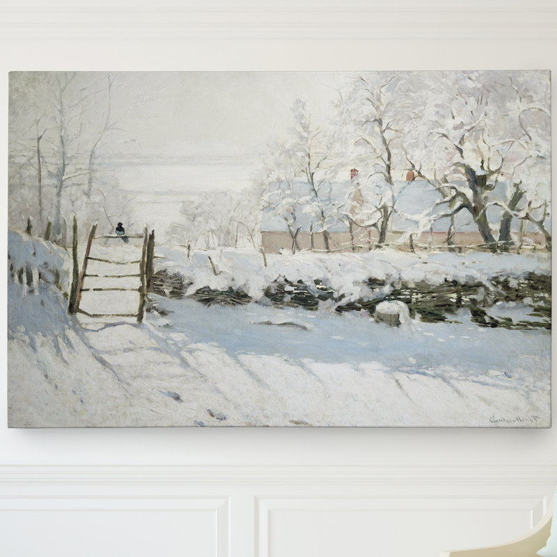 « the pie » par claude monet, reproduction d’art sur toile tendue, H 24 po x l 36 po x P 1,5 po