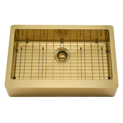 Adelphia 27" Single Bowl Gold Stainless Apron-Front Sink