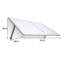 Auvent métallique blanc 4.6 Terrace - Structure extérieure en aluminium avec revêtement en poudre contemporain, charnière continue avec joint d'étanchéité intégré, quincaillerie en acier inoxydable à installation rapide, adaptée
