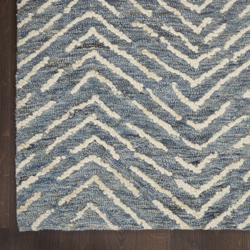 Tapis indigo, Rectangle 5 pi 3 po x 7 pi 3 po