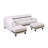 Betson 103.5" Wide Dark Blue Sofa & Chaise with Ottoman Left Hand Facing L Shaped Sofa-1166413487-1186034747
