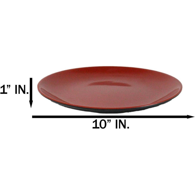 Ensemble de 6 grandes assiettes plates en mélamine