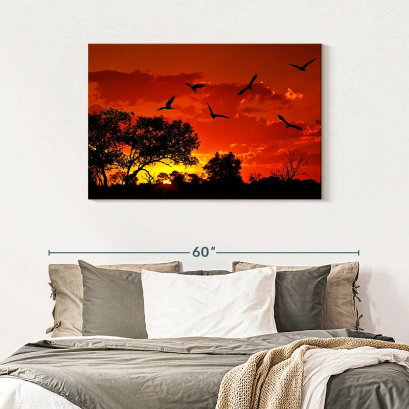 Paysage de coucher de soleil africain Alvord, H 30 po x l 45 po