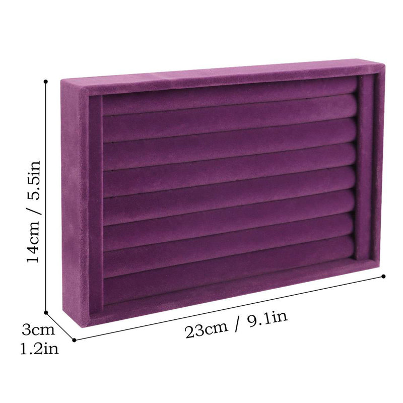 Porte-bagues en velours +, Mauve