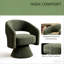 Fauteuil demi-tonneau, fauteuil d'appoint pivotant, fauteuil de bienvenue