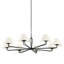 Ozias 8 Light Chandelier - Black Iron-1993842493
