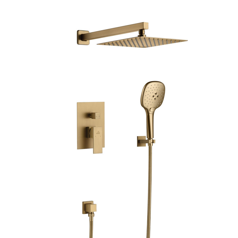All-In-One Kit with Rough in-Valve, Brushed Gold