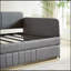 Lit de jour, canapé-lit en métal avec lit gigogne simple, gris, L 78,4 po x l 41 po x H 29,8 po.