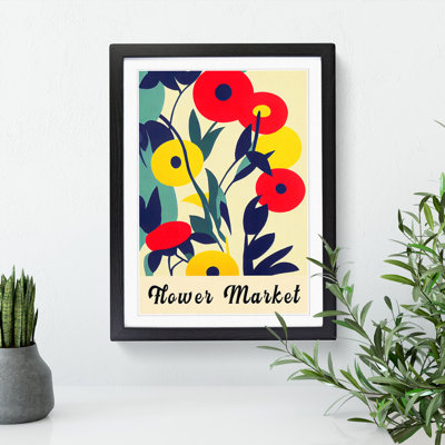 1970 Flower Market Exhibition No.1 1 Piece Single Picture Frame Wall Art