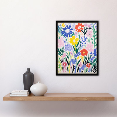 Simple Henri Matisse Style Flowers In The Meadow Painting - Single Picture Frame Print