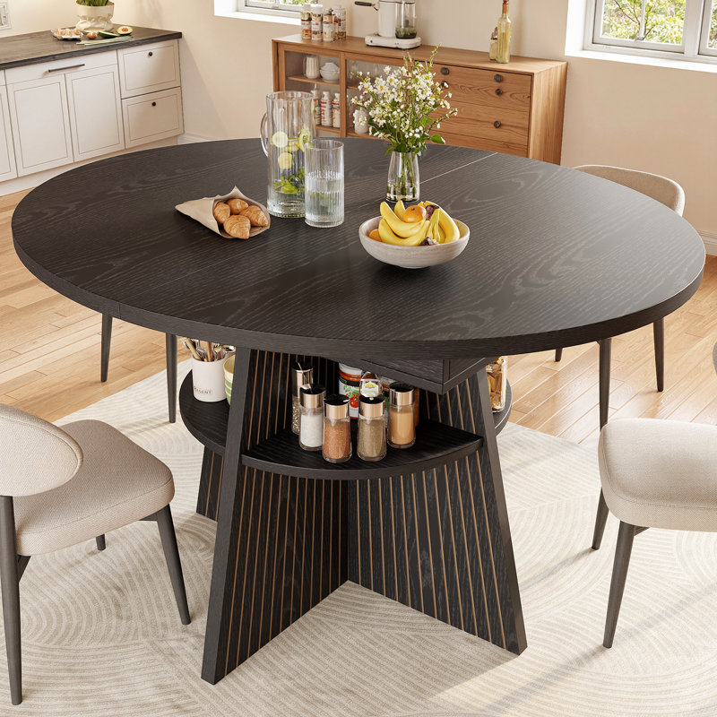 110 cm Extendable Dining Table, Black
