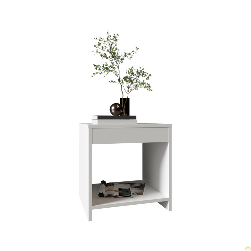 Table de chevet H 16,5 po, 1 tablette spacieuse
