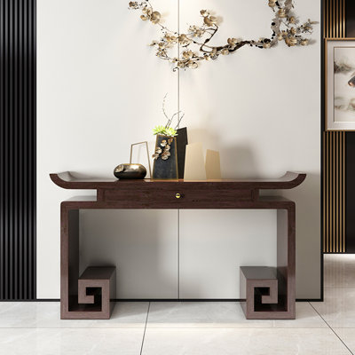 Modern simple solid wood porch table