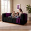 Modern Corduroy 2-Seater Loveseat with Oversized Armrests, Small Space Sofa-1824911950