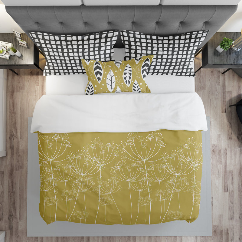 Ensemble de confort Cahillane, Édredon simple et 1 taie décorative et 1 coussin, Vert