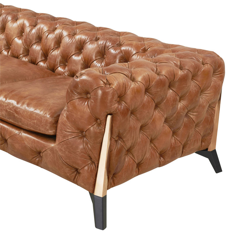 Olivia 87'' Leather Sofa