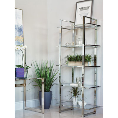 79.5" H x 31.1" W Metal Etagere Bookcase