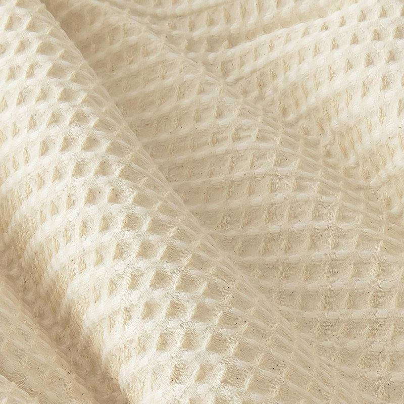 Ensemble d'édredon en coton à tissage gaufré Wonderful Modern 3D, Très grand lit, Beige