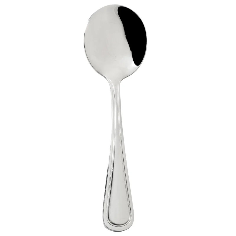 Cuillère à bouillon en acier inoxydable très lourd Shangarila 6,75 po (paquet de 12)