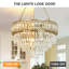 Lustre en cristal réglable 11 lumières, finition cuivre - prêt pour plafond incliné, 3 couleurs interchangeables, hauteur de 19,7 po à 56,1 po-1315942157-1315942161-1315308200