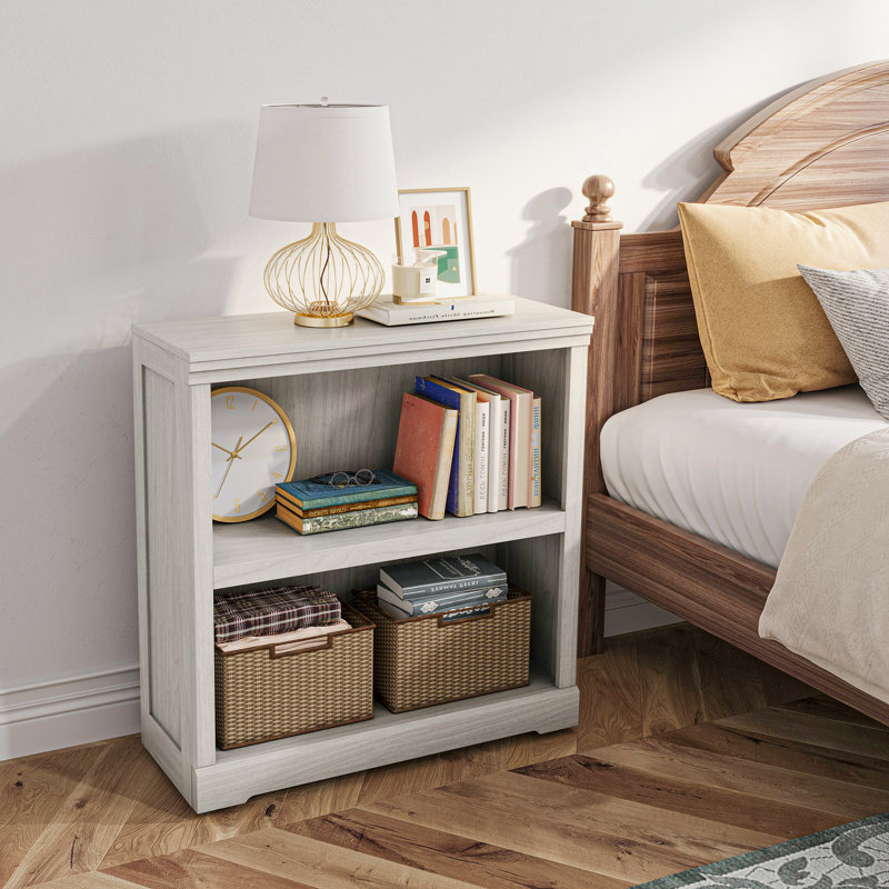 Patrick Toy Storage Bookcase, White, (2 Shelves) 31.8"H x 31.2"W x 11.7"D