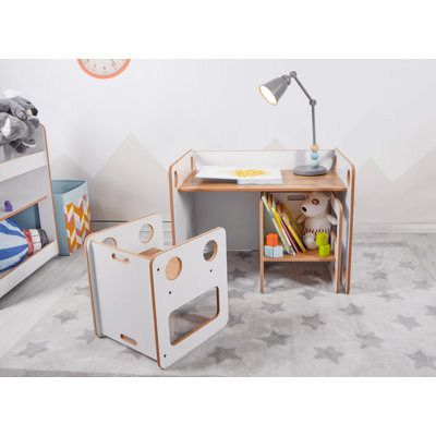 Ensemble de table de jeu et de chaises pour enfants, en bois massif