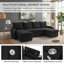 Canapé-lit modulaire en U avec accoudoirs carrés 109,5 po Corduroy-129388016