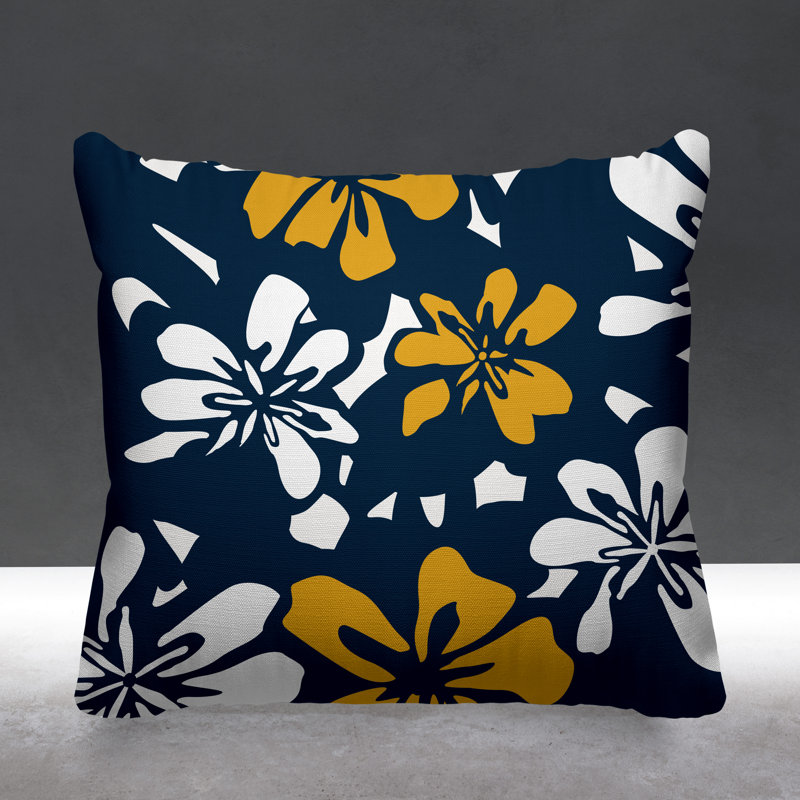 Floral Outdoor Reversible Throw Pillow, 17H" x 17W", 15H" x 15W"