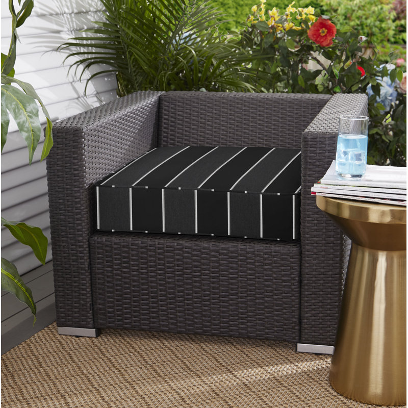 Caligo Concorde Indoor/Outdoor Sunbrella Dining Chair Cushion, 23" W x 27" D