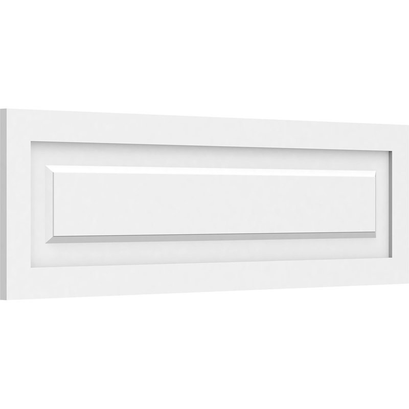 Panneau mural Harrison 3D en blanc, H 12 po x l 40 po x P 0,63 po
