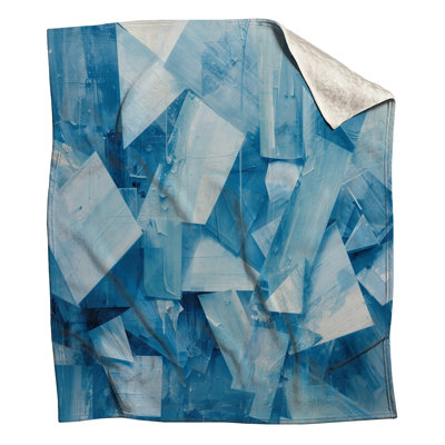 Couvertures bleues à formes géométriques