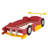 Race Car-Shaped Platform Bed With Wheels-264684158