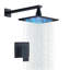 Ensemble de douche BathSelect Rivera Bronze huilé à DEL - Système de pluie monté au plafond