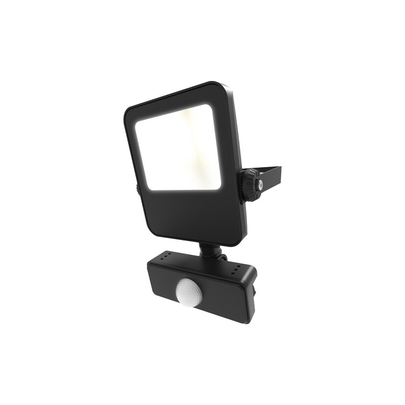 Motion Sensor Floodlight (Black) 2400lm IP65 Rated Compact LED Integrated 10W Flood Light - 4L2/1028