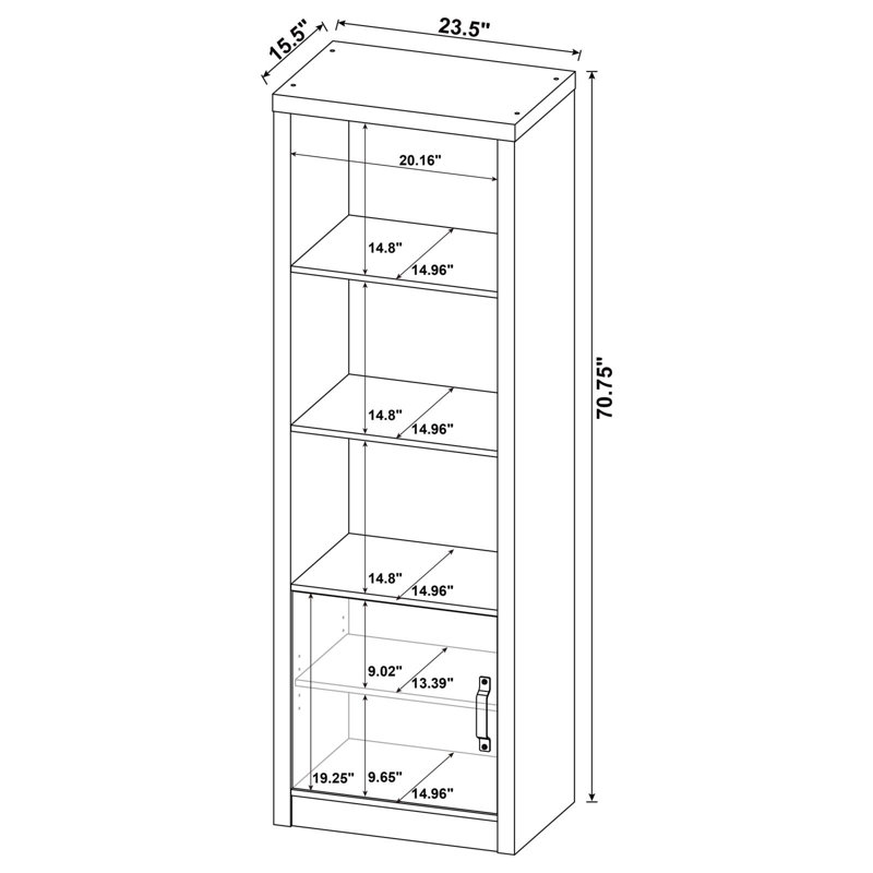 Antin 70.75'' H Media Shelves