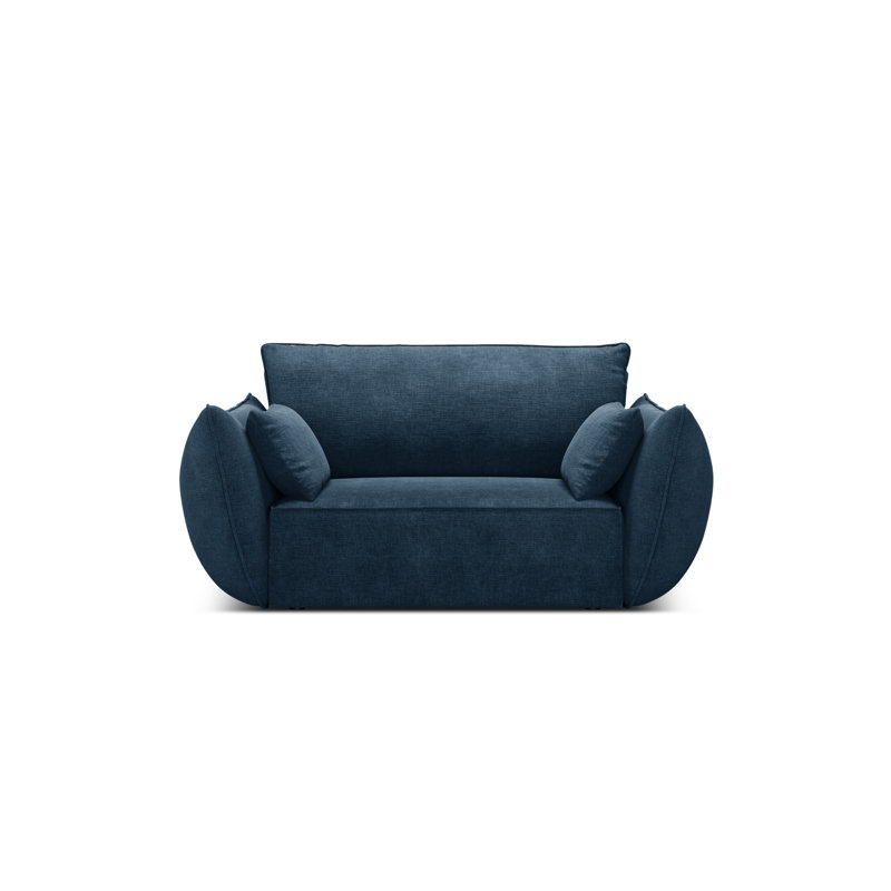 Lindasy Velvet Armchair, Blue 100% Polyester