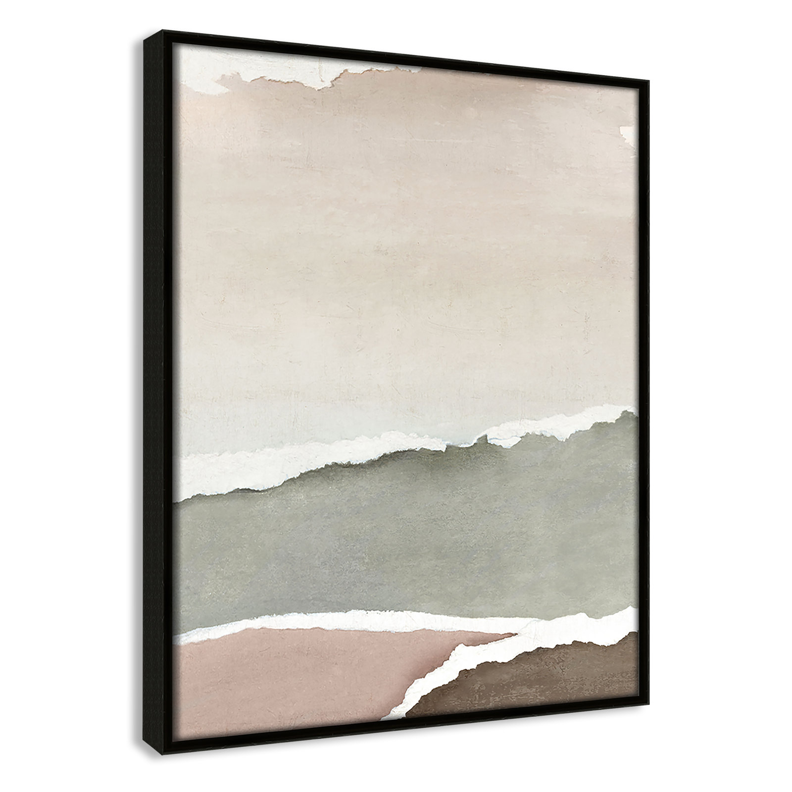 Torn Whispers II Print by Emma Peal, 15.5" H x 12.5" W, Espresso Floater