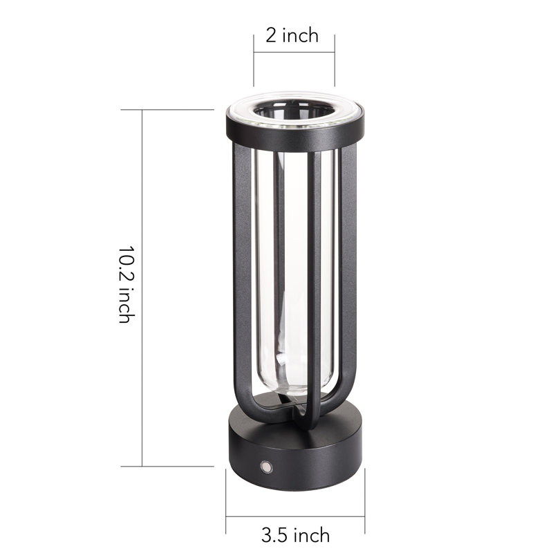 Dimmable Table Lamp with Removable Glass Vase