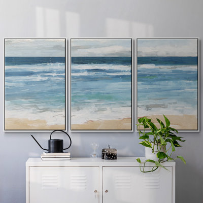 Ocean Waves II, reproduction sur toile 3 pièces