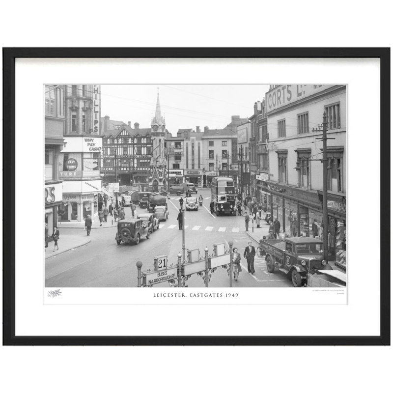 Leicester, Eastgates 1949 - Single Picture Frame Print, 43.5cm H x 53.4cm W x 2.3cm D