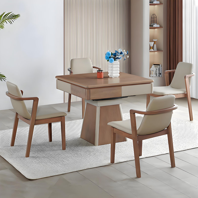 Solid Wood Automatic Multifunctional Mahjong Table for Chinese Rules