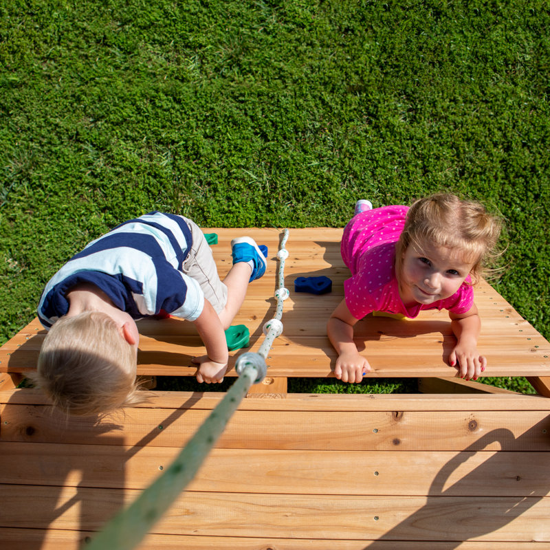 Mount McKinley Cedar Wood Swing Set with Slide and Climber