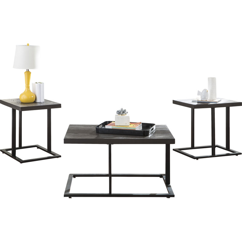 Airdon Bronze & Black Cantilevered Coffee Table Set