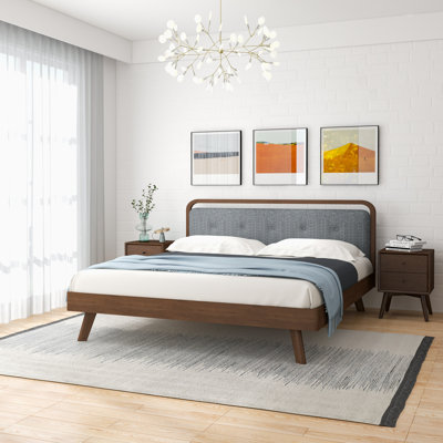Lit plateforme tapissier Thiel