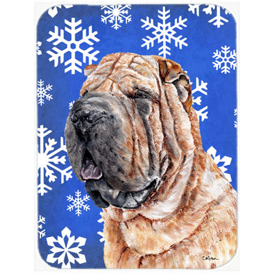 The Holiday Aisle Ashlynn Shar Pei Glass Cutting Board