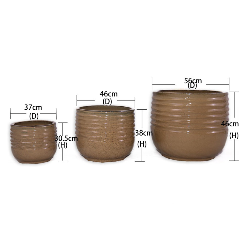High-quality ceramic flower pots, Antique Bronze